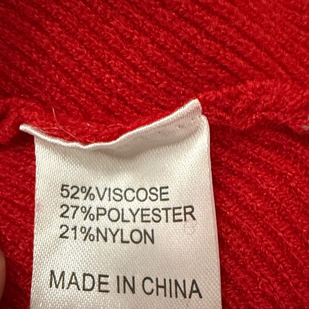 Seek The Label Red Tie Front Wrap Ribbed Cardigan. Women’s Size Medium. - Picture 7 of 8